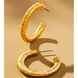 NWT small threaded hoop earrings